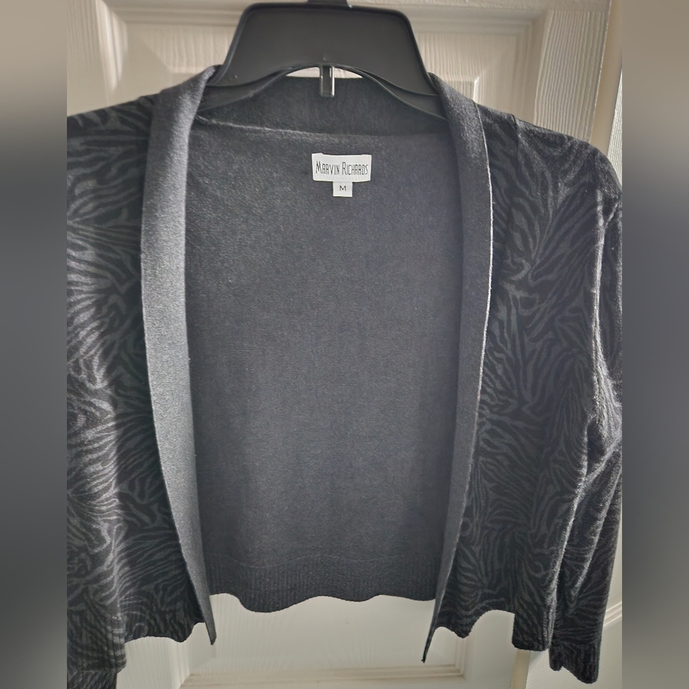 Marvin Richards Women's Zebra Patterned Black Car… - image 1